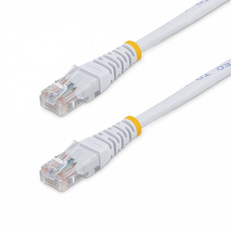 StarTech.com Câble patch UTP Cat5e de 15 m avec RJ45 moulé blanc - Cordon de connexion de 15 m