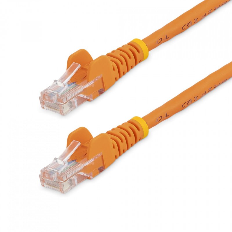 CABLE RESEAU CAT5E UTP SANS CROCHET DE 2M - M/M - ORANGE