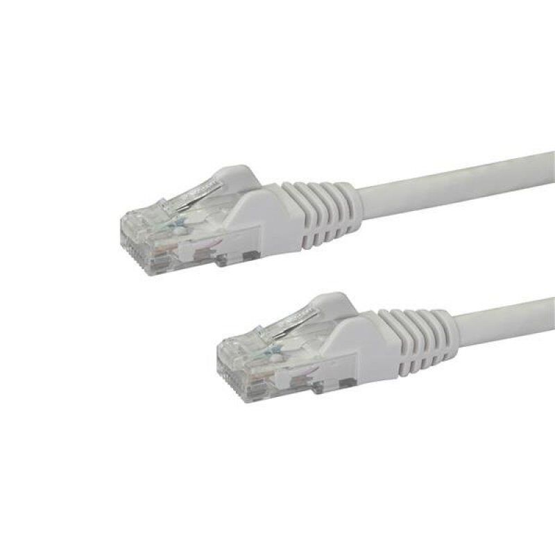 2M CAT6 WHITE SNAGLESS GIGABIT ETHERNET RJ45 CABLE MALE TO MALE