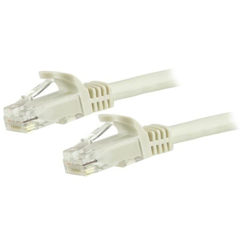 StarTech.com 3m CAT6 Ethernet Cable - White CAT 6 Gigabit Ethernet Wire -650MHz 100W PoE RJ45 UTP Network/Patch Cord Sna