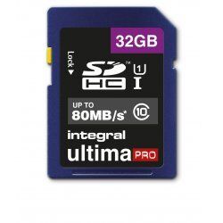 Integral 32GB ULTIMAPRO SDHC/XC 80MB CLASS 10 UHS-I U1 32 Go SD