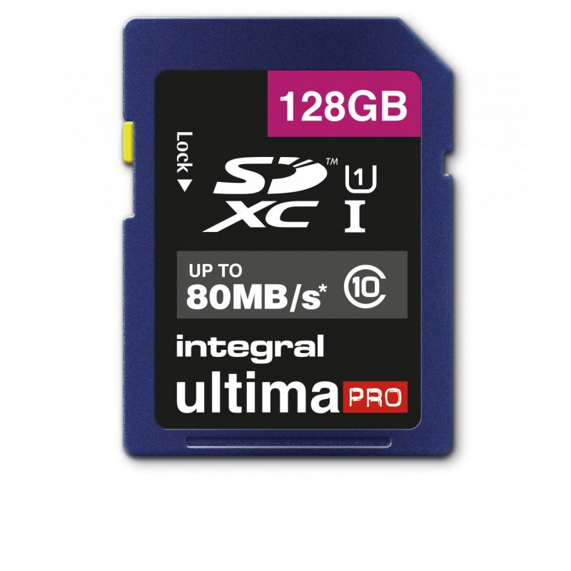 Integral 128GB ULTIMAPRO SDHC/XC 80MB CLASS 10 UHS-I U1 128 Go SD Classe 10