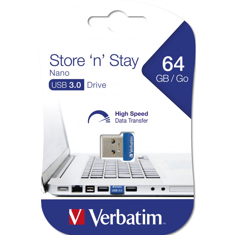 Verbatim Clé NANO USB 3.0 Store 'n' Stay 64 Go