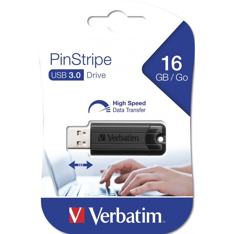 Verbatim compatible Store 'n' Go Pin Stripe USB Drive - USB-Flash-Laufwerk - 16 GB