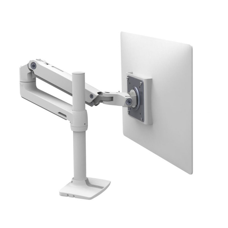 LX Desk Mount LCD Monitor Arm Tall Pole Blanc