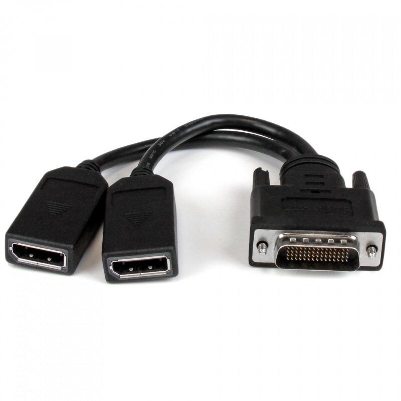 StarTech.com 8" (20 cm) DMS-59 to Dual DisplayPort Adapter Cable - 4K x 2K Video - LFH DMS 59 pin (M) to 2x DisplayPort 