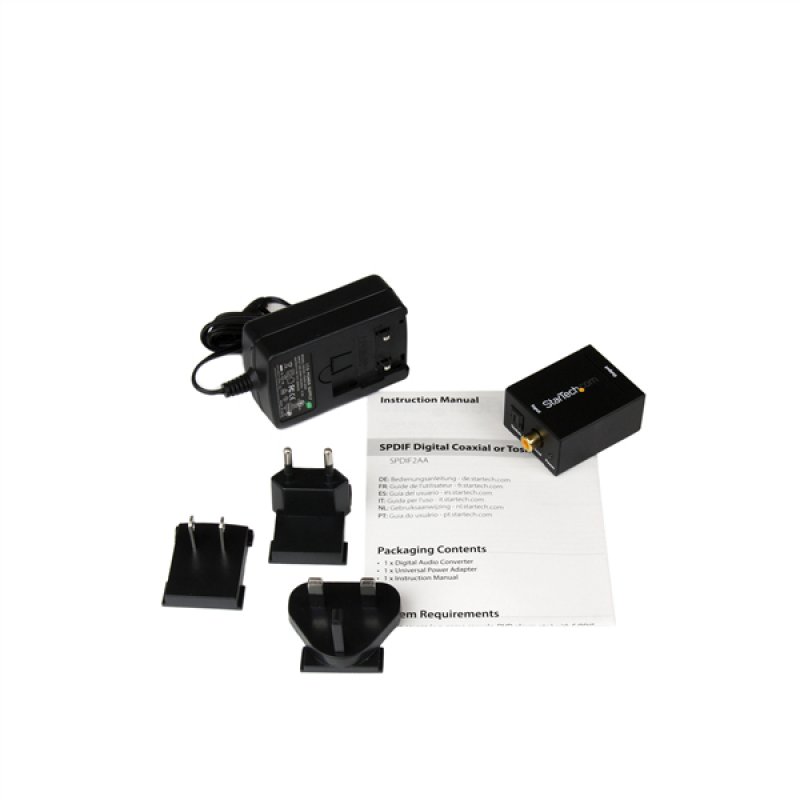 StarTech.com Convertisseur audio coaxial numérique ou Toslink optique SPDIF vers RCA stéréo