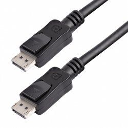 StarTech.com 3m DisplayPort 1.2 Kabel mit Verriegelung (Stecker/Stecker) - DP 4k Audio- / Videokabel Kabel - Schwarz - 