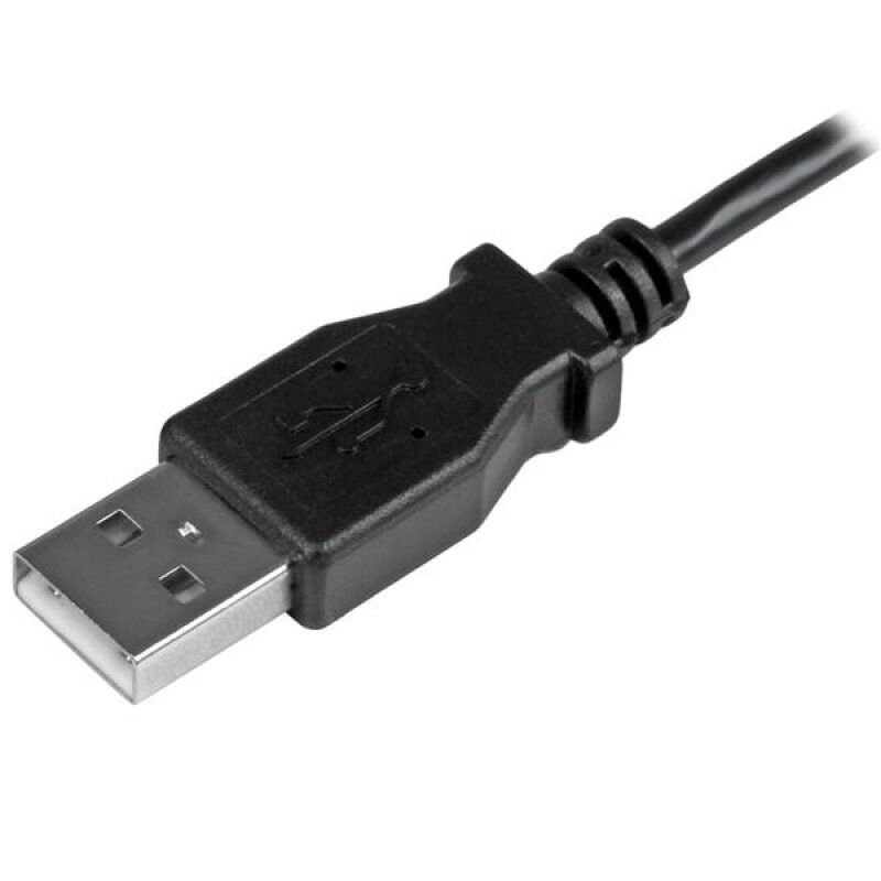 CABLE DE CHARGE ET SYNC MICRO USB A ANGLE GAUCHE DE 1 M - M/M