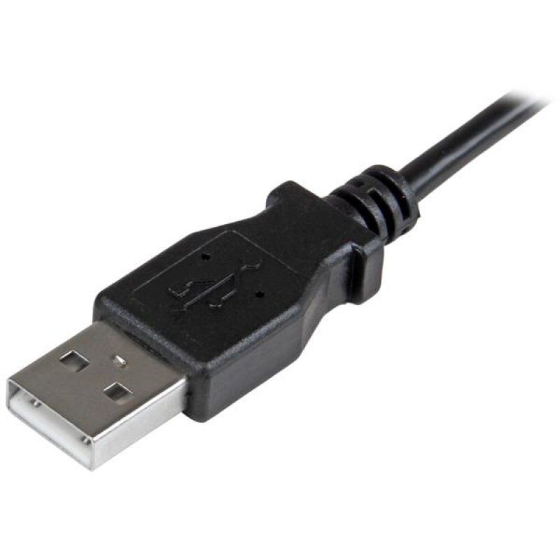CABLE DE CHARGE ET SYNC MICRO USB A ANGLE DROIT DE 1 M - M/M
