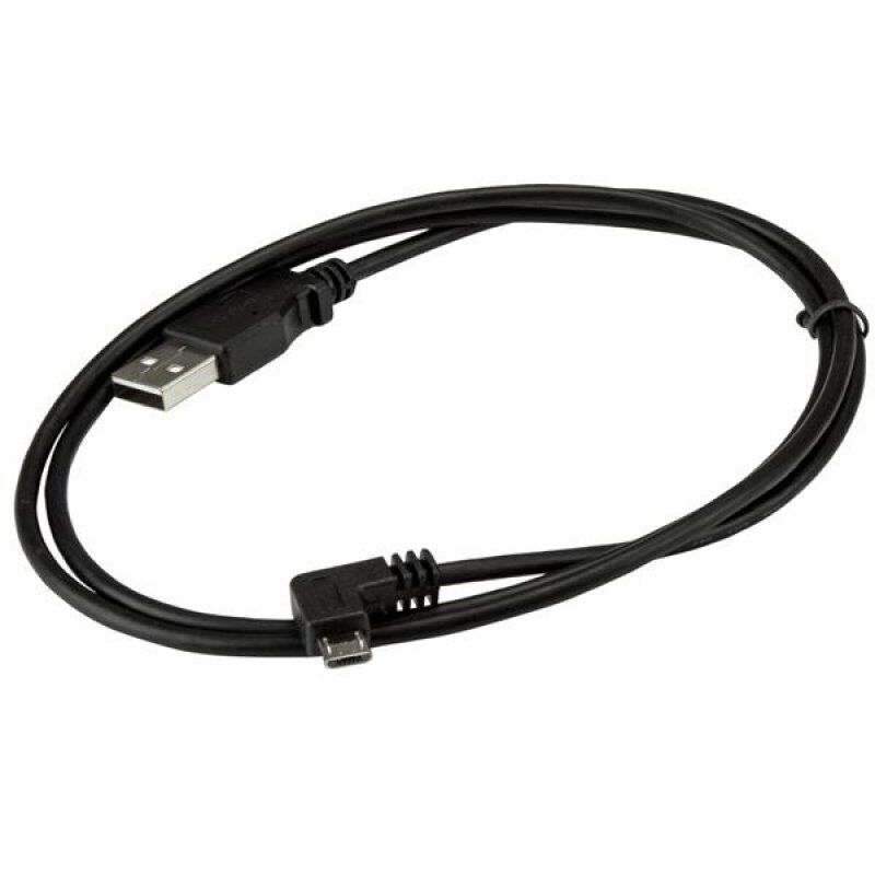CABLE DE CHARGE ET SYNC MICRO USB A ANGLE DROIT DE 1 M - M/M