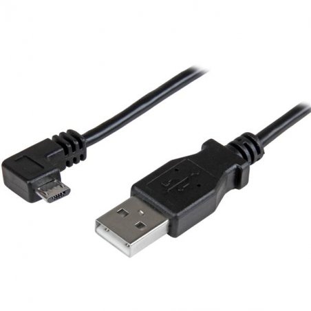 CABLE DE CHARGE ET SYNC MICRO USB A ANGLE DROIT DE 2 M - M/M