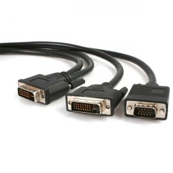 CABLE REPARTITEUR DVI-I VERS DVI-D ET VGA - M/M
