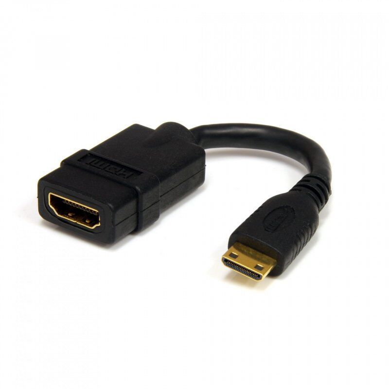 StarTech.com Adaptateur Mini HDMI vers HDMI 12,7cm - Convertisseur HDMI Haute Débit 4K - Adaptateur HDMI 4K 30Hz Ultra 