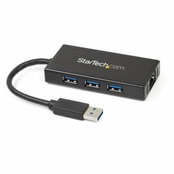 HUB USB 3.0 @ 3 PORTS AVEC ADAPTATEUR GBE ET CABLE INTGR