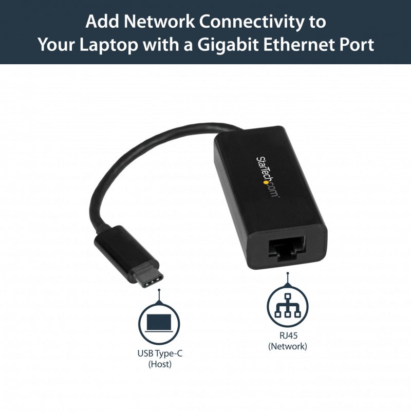 ADAPTATEUR RESEAU USB-C VERS GIGABIT ETHERNET - M/F - USB 3.1