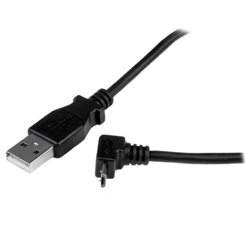 2M ANGLED MICRO USB CABLE - USB TO UP ANGLE MICRO USB