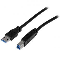 2M CERTIFIED SUPERSPEED USB 3 A-B CABLE - USB 3.0 CORD M/M