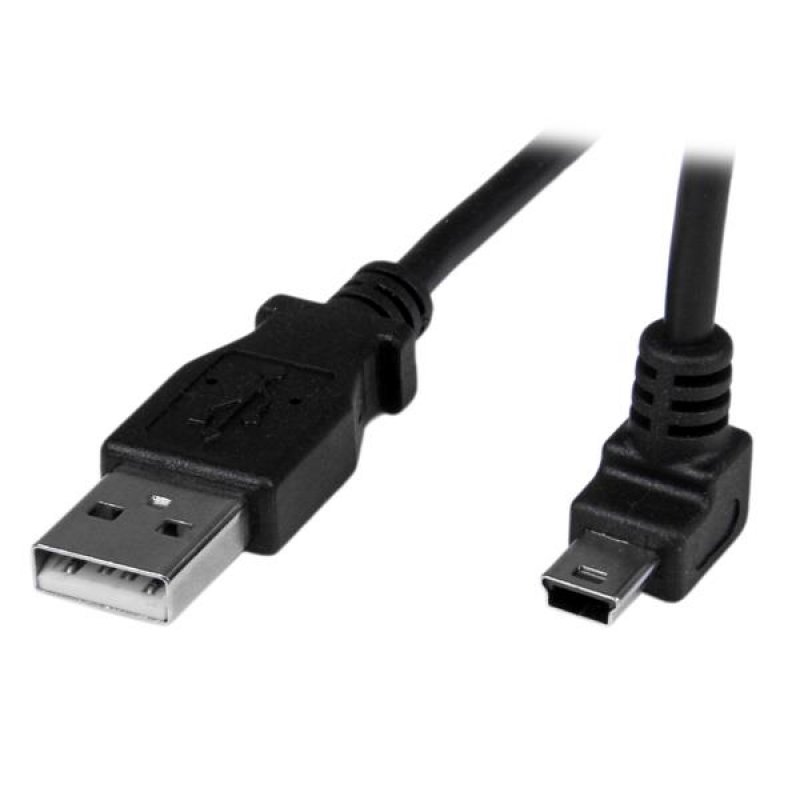 StarTech.com 1m USB auf Mini USB Anschlusskabel 90° gewinkelt - USB A zu Mini B Kabel - 1 x USB A (St), 1 x USB Mini B 