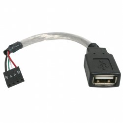 CABLE USB 2.0 A FEMELLE VERS CARTE MERE 4 BROCHES F/F
