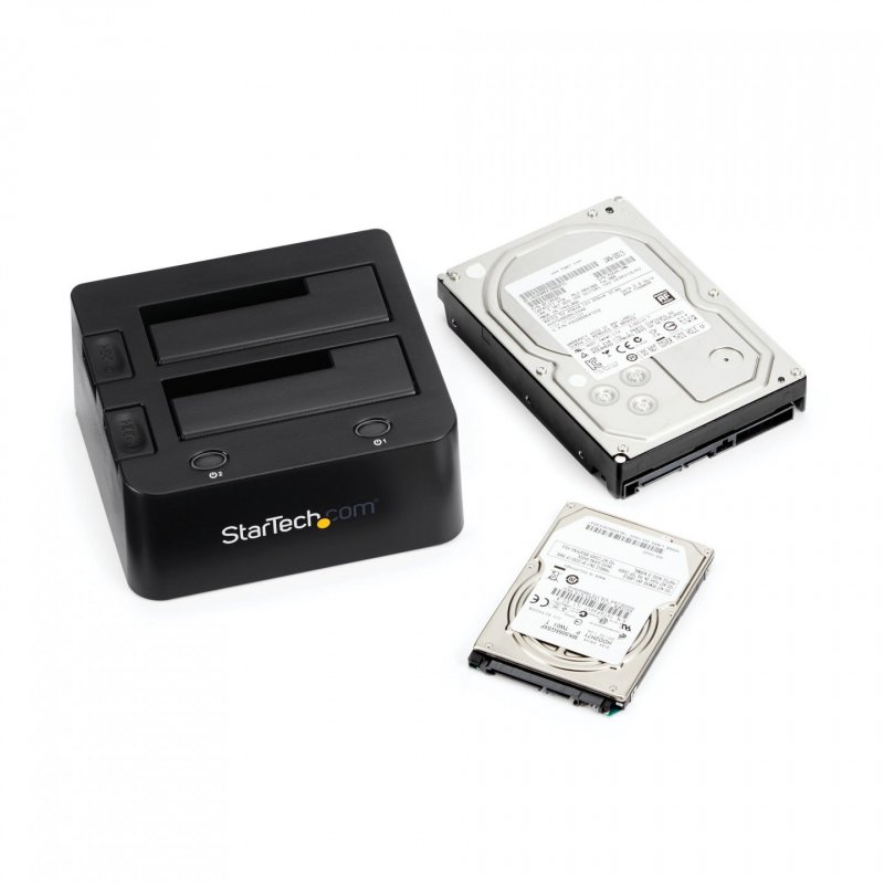 StarTech.com Dual-Bay USB 3.0 to SATA and IDE Hard Drive Docking Station, USB Hard Drive Dock, External 2.5/3.5" SATA I/