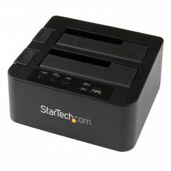 StarTech.com Dual Bay Hard Drive Duplicator, Standalone USB 3.0 (5 Gbps) / eSATA to 2.5/3.5" SATA III HDD/SSD Cloner/Cop