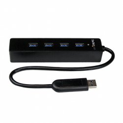4PORT EXTERNAL MINI USB 3 HUB WITH INTEGRATED CABLE