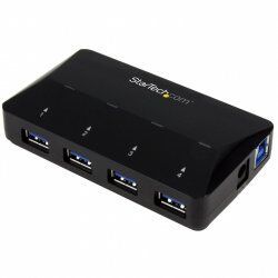 StarTech.com 4-Port USB 3.0 Hub plus Dedicated Charging Port - 1 x 2.4A Port~4-Port USB 3.0 Hub (5Gbps) plus Dedicated C