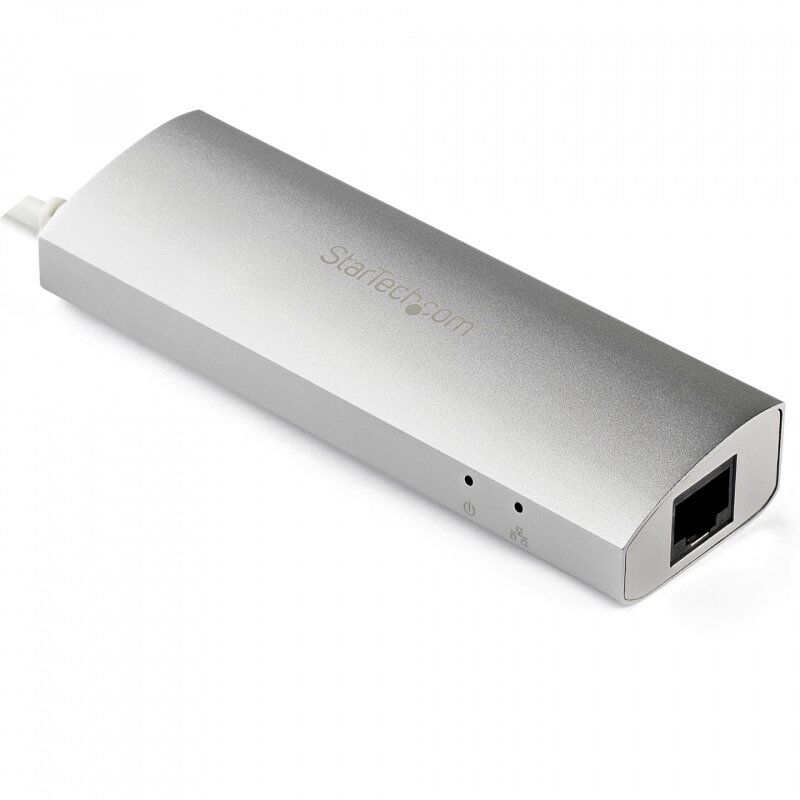 HUB USB 3.0 A 3 PORTS AVEC GIGABIT ETHERNET - ARGENT