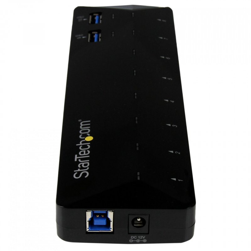 StarTech.com 10-Port USB 3.0 Hub with Charge and Sync Ports - 2 x 1.5A Ports~10-Port USB 3.0 Hub with Charge and Sync Po