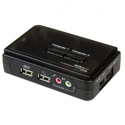 .com KVM switch écran clavier souris, 2 ports VGA, USB et Audio