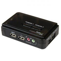 COMMUTATEUR KVM 2 PORTS VGA  USB ET AUDIO - 2048X1536