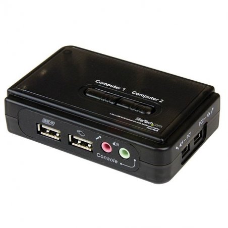 StarTech.com Kit commutateur KVM USB VGA à 2 ports avec audio et câbles - Switch KVM - Noir