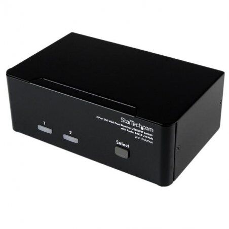 COMMUTATEUR KVM DEUX ECRANS DVI VGA 2 PORTS