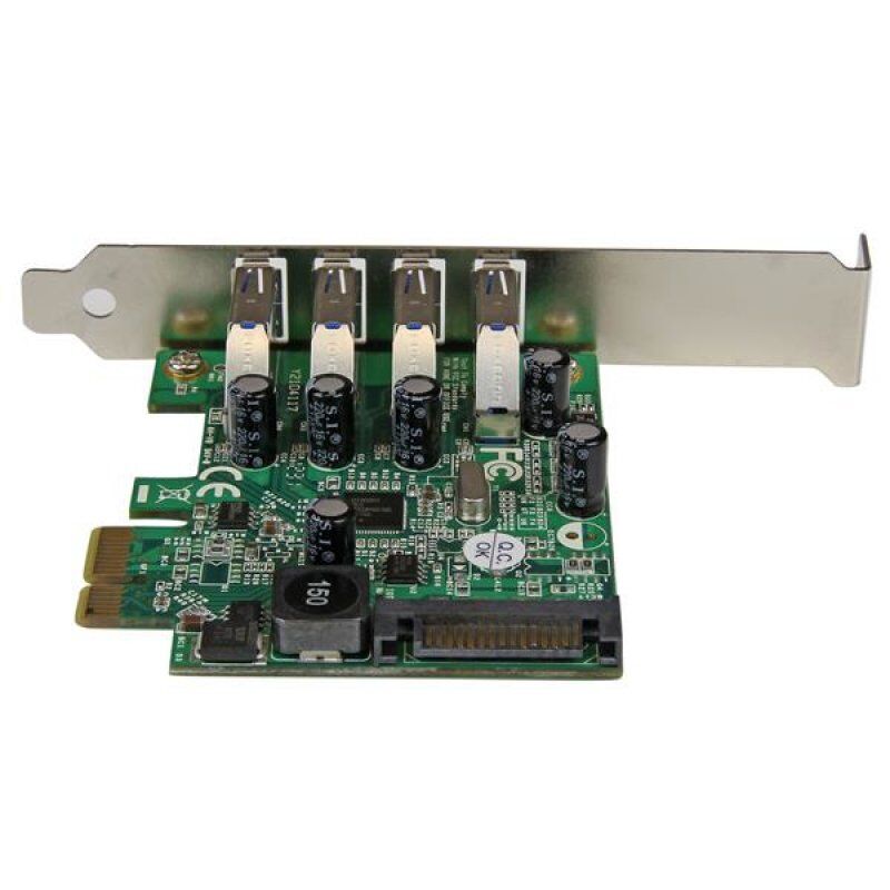 StarTech.com 4 Port PCI Express USB 3.0 SuperSpeed Schnittstellenkarte mit UASP - SATA Strom - PCIe 4x USB 3.0 mit SATA