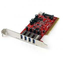 QUAD PORT PCI SUPERSPEED USB 3 CONTROLLER CARD WITH SATA POWER