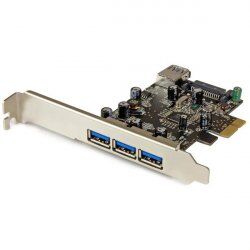 StarTech.com 4 Port PCI Express USB 3.0 Karte - 4-fach PCIe USB 3.0 Schnittstellenkarte - 3 Externe und 1 Interner Ansc