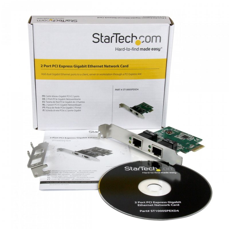 StarTech.com Carte réseau PCI Express à 2 ports Gigabit Ethernet - Adaptateur NIC PCIe GbE