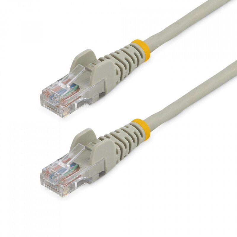 CABLE RESEAU CAT5E UTP SANS CROCHET DE 2M - M/M - GRIS