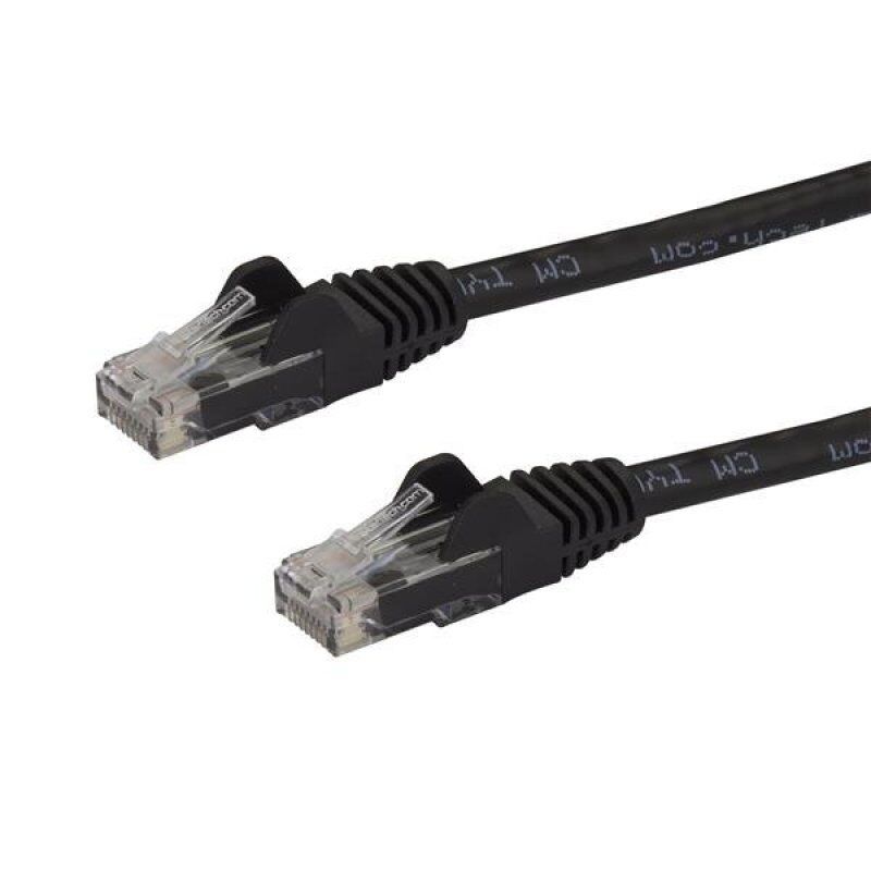 CABLE RESEAU PATCH GIGABIT CAT6 UTP RJ45 NOIR SANS CROCHET 1M