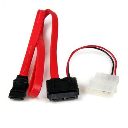 CABLE SLIMLINE SATA VERS SATA AVEC ALIMENTATION LP4