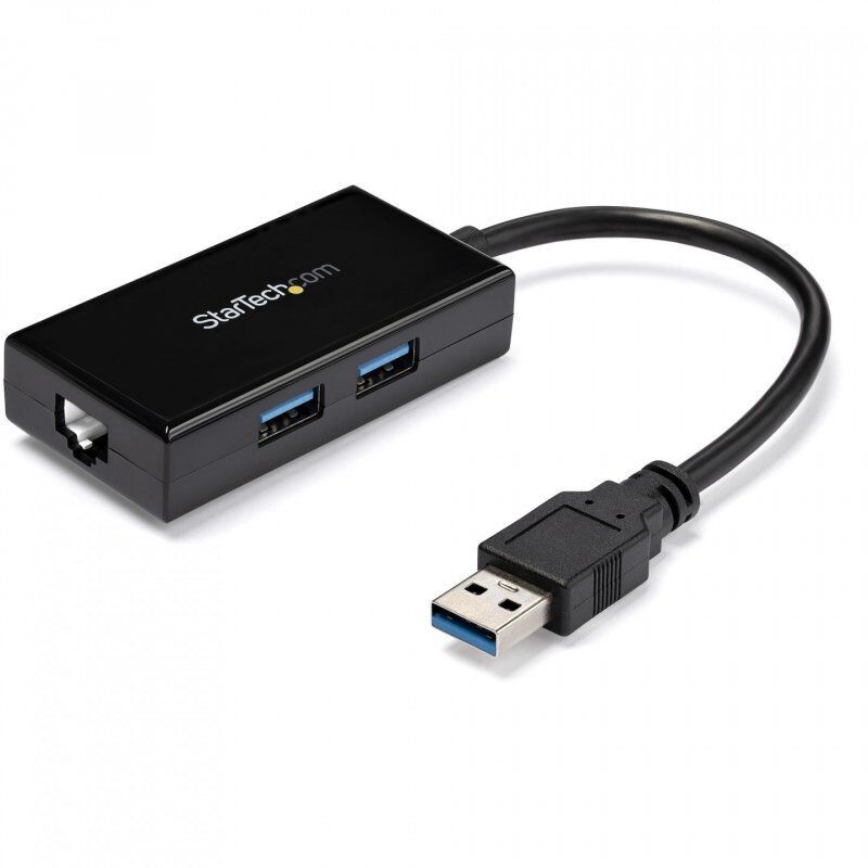 ADAPTATEUR RESEAU USB 3.0 VERS GBE AVEC HUB USB A 2 PORTS