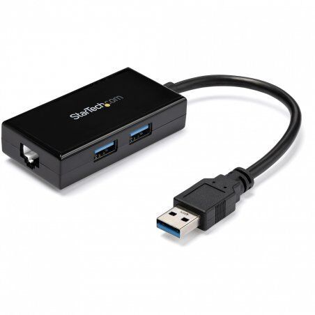 ADAPTATEUR RESEAU USB 3.0 VERS GBE AVEC HUB USB A 2 PORTS