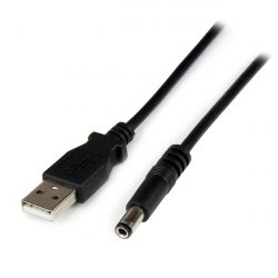 StarTech.com USB 2.0 auf Hohlstecker Typ N Kabel - USB A DC 5V 5,5mm Stecker Stromkabel Stecker 1m - Stromkabel - 1 m