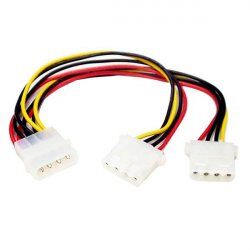 StarTech.com Y-Kabel 4 pin Molex Stecker - Molex Splitter IDE Stromkabel - 2 x LP4 intern - Stromkabel - interne Stromv