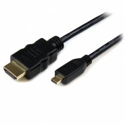 StarTech.com 1m Micro HDMI to HDMI Cable with Ethernet - 4K 30Hz Video - Durable High Speed Micro HDMI Type-D to HDMI 1.