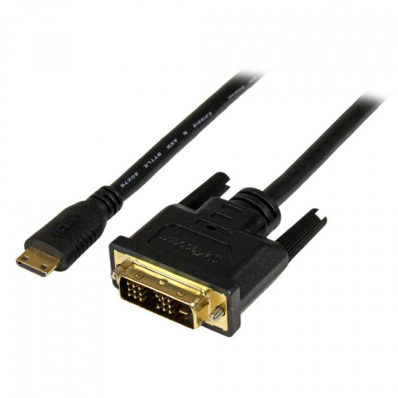 StarTech.com 2m (6.6 ft) Mini HDMI to DVI Cable - DVI-D to HDMI Cable (1920x1200p) - 19 Pin HDMI Mini Male to DVI-D Male