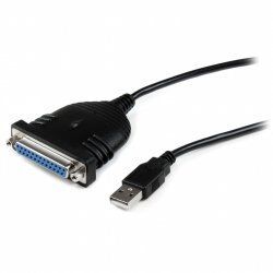 StarTech.com USB auf Parallel Adapter Kabel 1,8m - Centronics / DB25/ IEEE1284 Druckerkabel zu USB - Stecker / Stecker 
