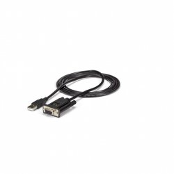 StarTech.com Câble Adaptateur USB vers RS232 Série - Câble DB9 Série DCE avec FTDI - Null Modem - USB 1.1 / 2.0 - Al