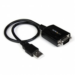 StarTech.com 1 ft USB to RS232 Serial DB9 Adapter Cable with COM Retention